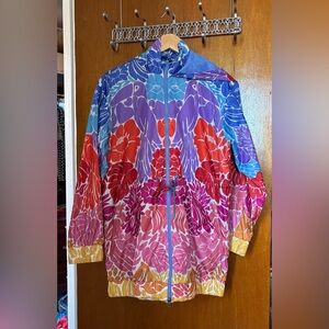 Farm Rio Tropical Rainbow Parka Windbreaker XS
